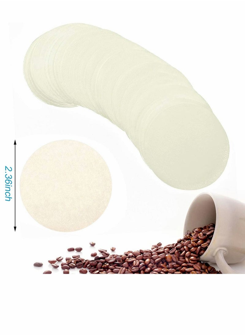 Excefore - 500 Pieces Replacement Paper Filters Paper Coffee Filter Round Natural Unbleached Paper Compatible with Coffee and Espresso Makers, Filter the Coffee Grounds More Thoroughly - Image 1