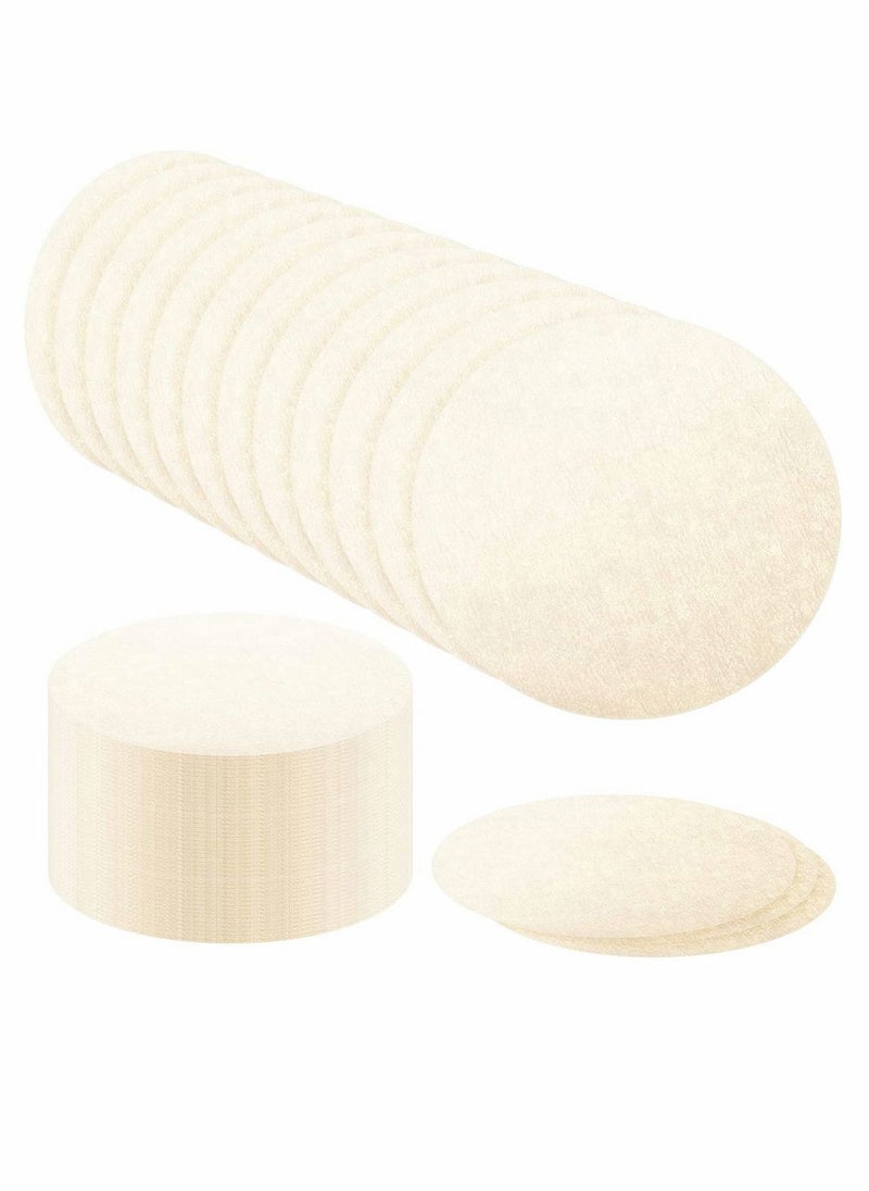 Excefore - 500 Pieces Replacement Paper Filters Paper Coffee Filter Round Natural Unbleached Paper Compatible with Coffee and Espresso Makers, Filter the Coffee Grounds More Thoroughly - Image 1