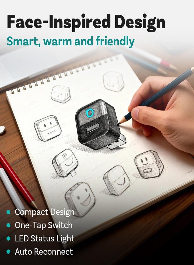 أوتوكاست محول OTTOCAST Mini Pico، إصدار 2026 المُطوّر، ثنائي الوظائف لاسلكيًا يدعم CarPlay وAndroid Auto، مزود بتقنية WiFi 6 وBluetooth 5.4، مع خاصية إعادة الاتصال التلقائي، سهل الاستخدام (التوصيل والتشغيل). - Image 5