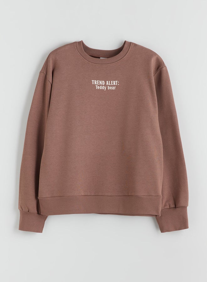 ال سي وايكيكي طقم من قطعتين سويتر بناتي بياقة دائرية - Image 4