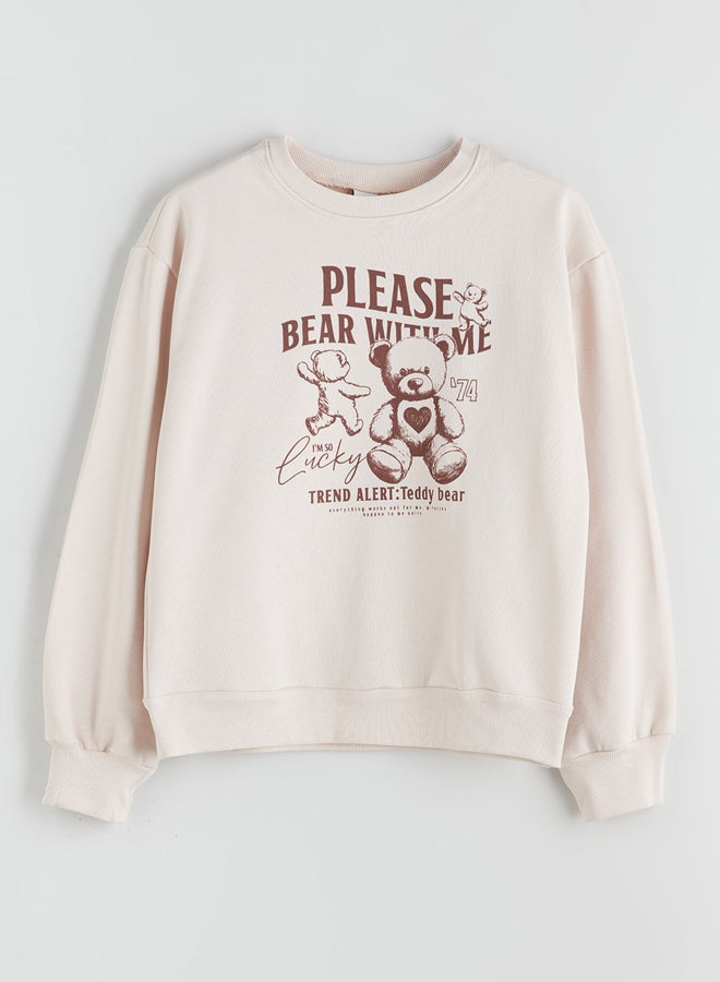 ال سي وايكيكي طقم من قطعتين سويتر بناتي بياقة دائرية - Image 2