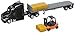 NewRay 143 Long Haul Trucker Peterbilt Model 387 Low Boy with Forklift and Hay Bales Multi - Image 3