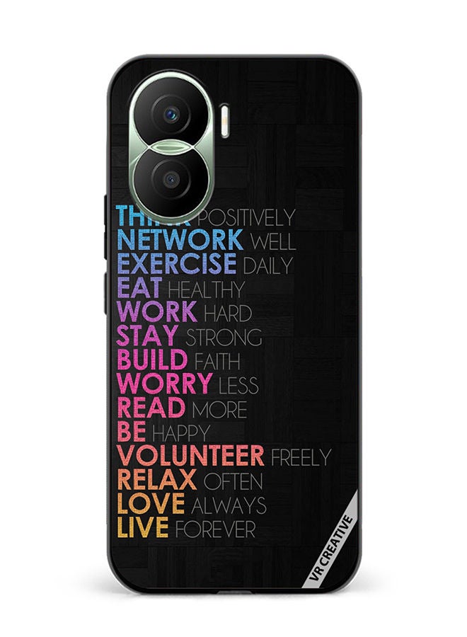 VR CREATIVE Protective Case Cover For Honor Play7T Pro Think Positively Network Well Design Multicolour - Image 1