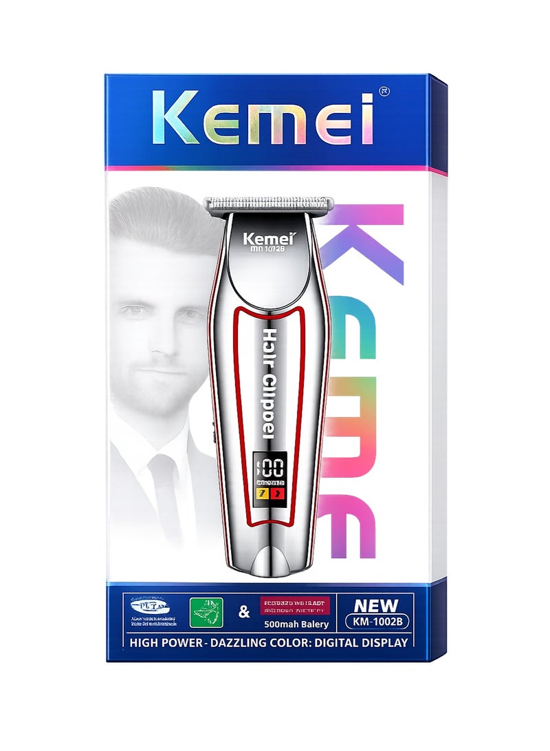 kemei trimmer Kemei Professional Hair Trimmer with LCD Display, USB Rechargeable Hair Styling Kit with 3 Cutting Guides, Black - Image 4