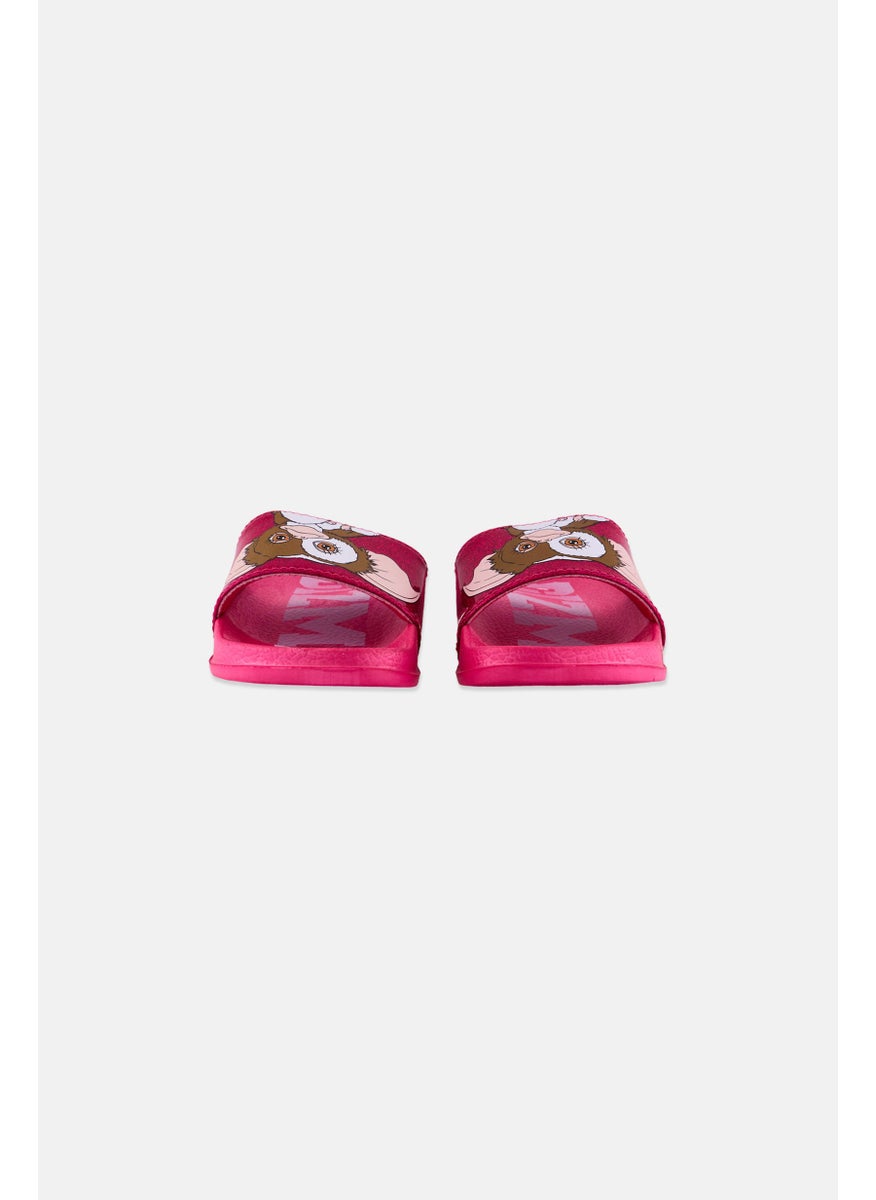 Gremlins Kids Girl Gizmo Slip On Slides, Pink  - Image 4