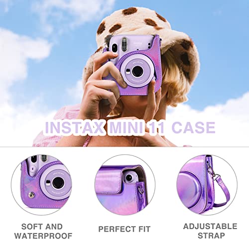 WOGOZAN Mini 11 Accessories for Fujifilm Instax Mini 11 Instant Camera Include Case, Color Filters, Photo Album, 2x3 Frames, Selfie Lens and Stickers (Magic Purple) (No Camera) - Image 4