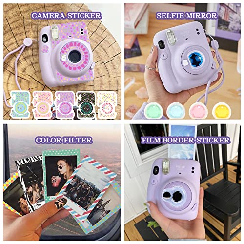 WOGOZAN Mini 11 Accessories for Fujifilm Instax Mini 11 Instant Camera Include Case, Color Filters, Photo Album, 2x3 Frames, Selfie Lens and Stickers (Magic Purple) (No Camera) - Image 5