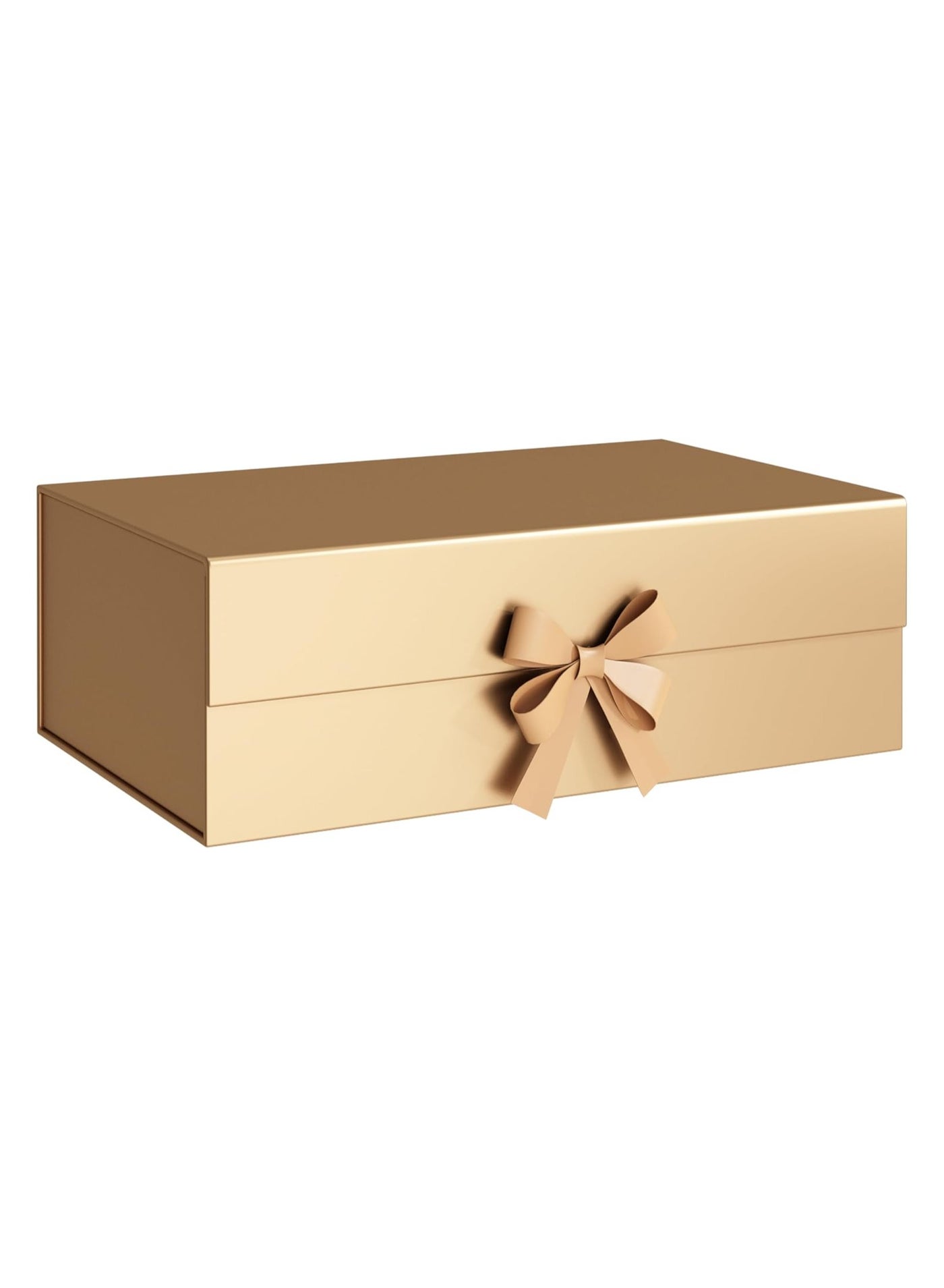 Luxury Magnetic Gift Box, Gold Large Gift Box with Ribbon,Folding Gift Boxes for Presents With Lid, Suitable for Festival, Birthday, Anniversary, etc