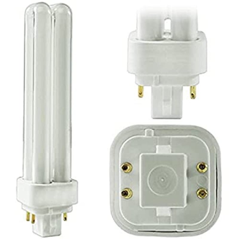 18w G24Q-2 4-Pin CFL Lamp - Pack of 4 Units - Cool White 4000K, 1250 Lumen/Double Turn CFL Compact Fluorescent Light - Image 4