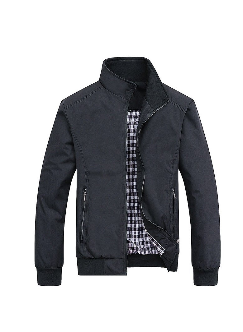 Generic Zip Closure Slim Fit Jacket Black EU Sizie  - Image 1