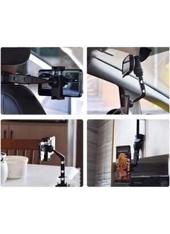 Hiqonic Adjustable Car Rearview Mirror Phone Holder Multi-Function Navigation Acrobat Vehicle Desk Holder  - Image 4