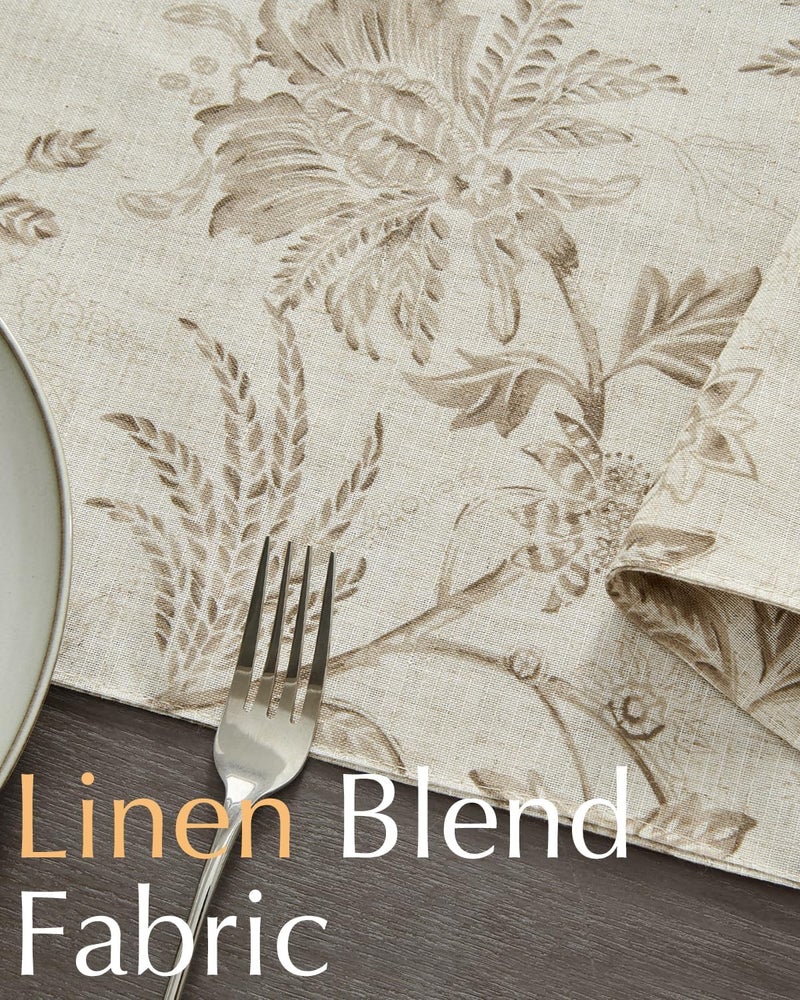 jinchan Linen Table Runner for Kitchen Farmhouse Table Cloth French Country for Party Wedding Birthday Dining Table Indoor Outdoor Decor 13 x 72 Inch 1 Panel Taupe - Image 4