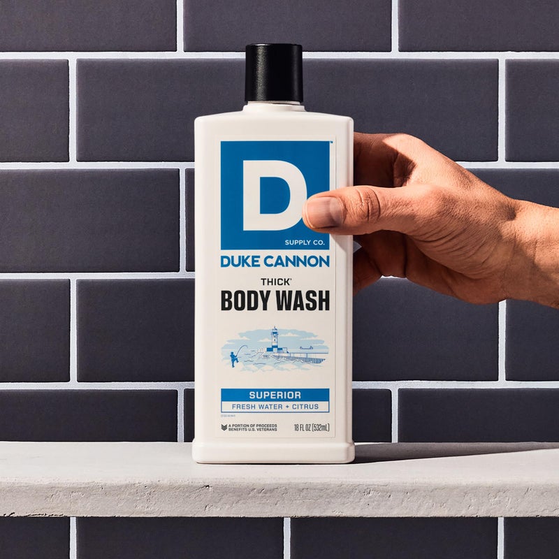 Duke Cannon Supply Co. Duke Cannon Thick Body Wash - Superior, Menâ€™s Premium Body Wash, Deep Clean, Refreshing Scent, Large 18oz Bottle, Sulfate-Free, Moisturizing Formula (3 Pack) - Image 4