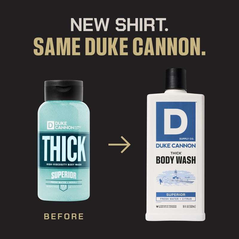 Duke Cannon Supply Co. Duke Cannon Thick Body Wash - Superior, Menâ€™s Premium Body Wash, Deep Clean, Refreshing Scent, Large 18oz Bottle, Sulfate-Free, Moisturizing Formula (3 Pack) - Image 2