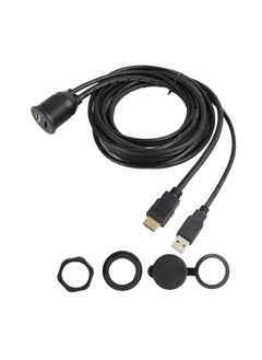 Thoraya YR-CA-17 USB 2.0 and HDMI to HDMI + USB2.0 AUX extension dashboard waterproof vehicle flush mount cable for cars, boats and motorcycles  - Image 5