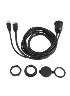 Thoraya YR-CA-17 USB 2.0 and HDMI to HDMI + USB2.0 AUX extension dashboard waterproof vehicle flush mount cable for cars, boats and motorcycles  - Image 2