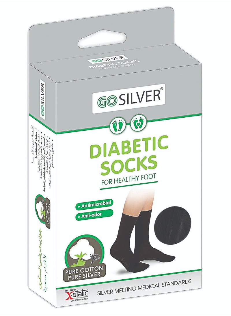 GO SILVER Diabetic Socks Fume Size 39/42  - Image 1