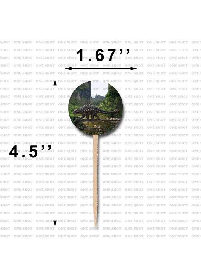 ONE SHOT Dinosaur Cupcake Toppers Set of 12 - Image 2