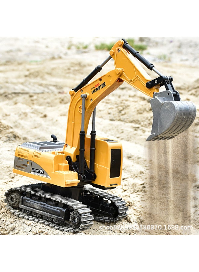 Generic Wen Zhuangyuan Color Box Alloy Children's Remote Control Excavator Toy Car Boy Simulation Excavator Engineering Car Wholesale-Color:10-way [yellow] Remote Control Excavator-mail Order Box-Proportion:2 Battery + Remote Control Battery + Screwdriver  - Image 3