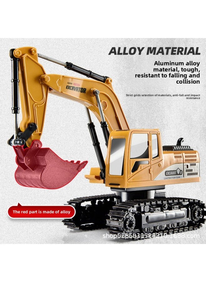 Generic Wen Zhuangyuan Color Box Alloy Children's Remote Control Excavator Toy Car Boy Simulation Excavator Engineering Car Wholesale-Color:10-way [yellow] Remote Control Excavator-mail Order Box-Proportion:2 Battery + Remote Control Battery + Screwdriver  - Image 4