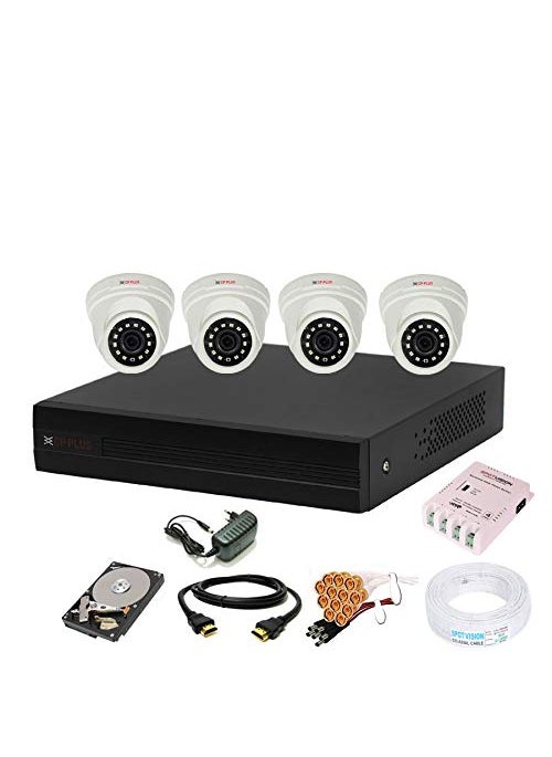 CP PLUS CP PLUS Wired 4 Channel HD DVR 1080p Indoor Camera 24 MP 4Pcs 1 TB Hard Disk Full Combo Set  - Image 1