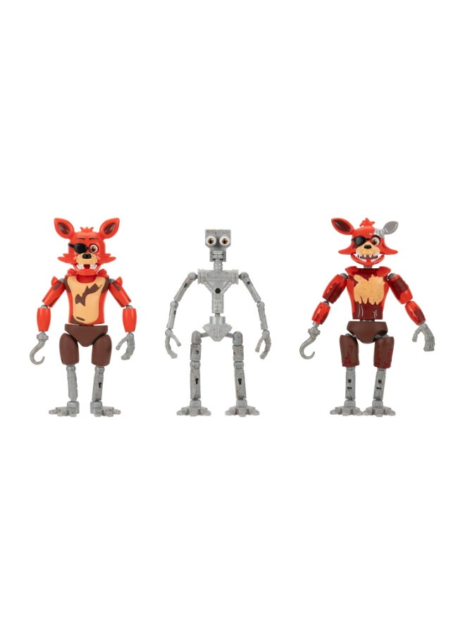 Five Nights at Freddy's مجموعة تماثيل الحركة فريدي’s ليالي الخمسة إندو سيريز كلاسيك فوكسي وفوكسي المتآكل (15.24 سم، عبوة من 3) - Image 2