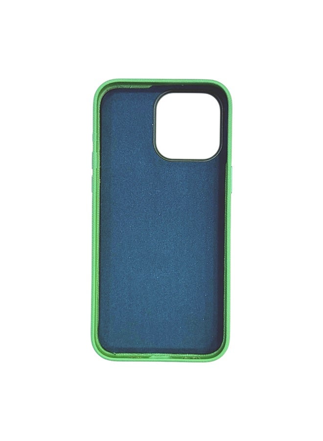 جراب Tech Woven (جلد نباتي) لهاتف iPhone 15 Pro Max، أخضر - Image 2