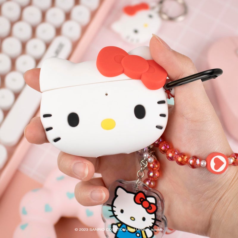 iFace x Sanrio Licensed Series [ Compatible with AirPods 1/2] TPU Protective Cover [Carabiner Clip Included] [Wireless Charging Compatible] - Hello Kitty - Image 3
