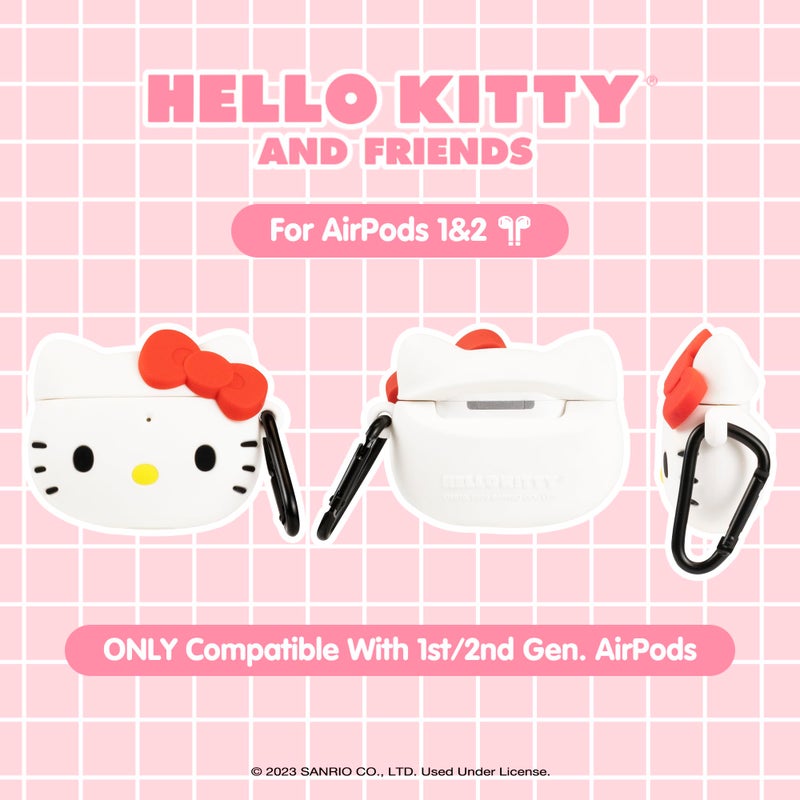 iFace x Sanrio Licensed Series [ Compatible with AirPods 1/2] TPU Protective Cover [Carabiner Clip Included] [Wireless Charging Compatible] - Hello Kitty - Image 2