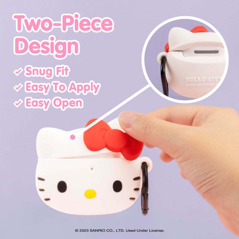iFace x Sanrio Licensed Series [ Compatible with AirPods 1/2] TPU Protective Cover [Carabiner Clip Included] [Wireless Charging Compatible] - Hello Kitty - Image 5