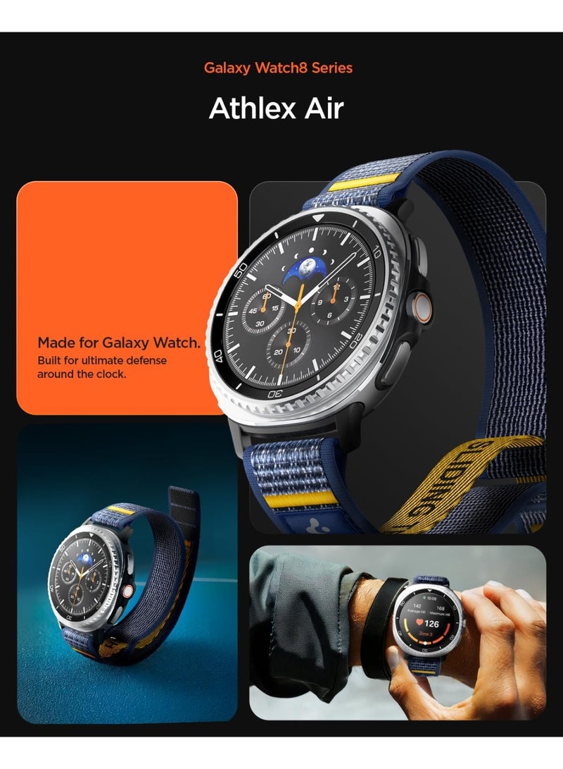Spigen Athlex Air for Galaxy Watch 8 Band compatible with Samsung Galaxy Watch 8 Classic 46mm, Galaxy Watch8 44/40mm Adjustable Loop Band Strap - Active Navy - Image 4