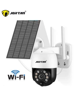 JORTAN Joran 8 MP Wireless Solar Outdoor Wi-Fi PTZ Camera, Full Color Night Vision, IP66 Weatherproof, Mobile Alarm, Motion Detection, Two Way Audio, High Capacity Lithium Battery, 24/7 Recording 
