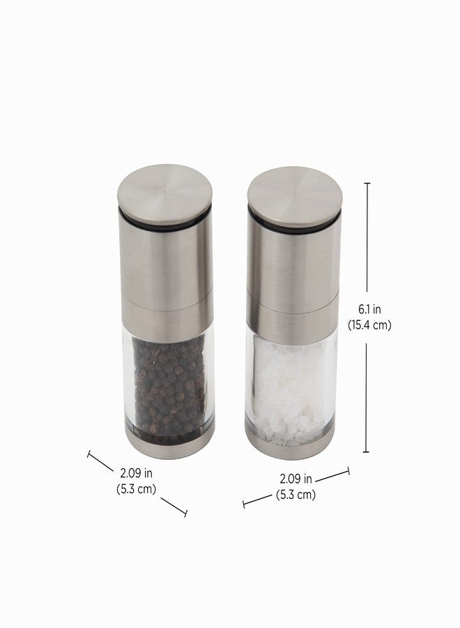 Kamenstein Magnetic Salt and Pepper Grinder Filled with Spices, Set Of 2, Stainless Steel - Image 5