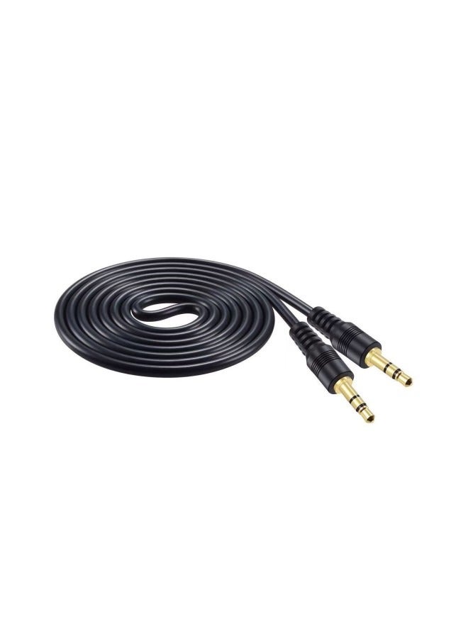 Male To Male Aux Cable 1M Black - Image 1