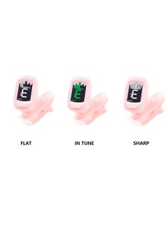 Generic Clip-On Tuner for Guitar Ukulele Violin Bass u0026 Chromatic Tuning Modes (Multi-Key Modes), LCD Display, 360 Degree Rotating, Fast u0026 Accurate (pink)  - Image 2
