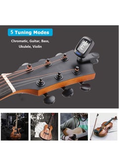 Generic Clip-On Tuner for Guitar Ukulele Violin Bass u0026 Chromatic Tuning Modes (Multi-Key Modes), LCD Display, 360 Degree Rotating, Fast u0026 Accurate (pink)  - Image 4