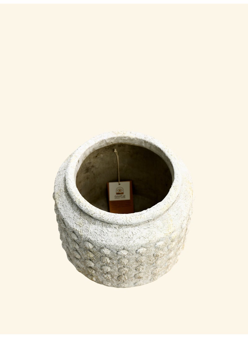 أصيص نباتات أسمنتي عصري (30×30 سم) – أصيص ديكور بملمس بارز للاستخدام الداخلي والخارجي - Image 4