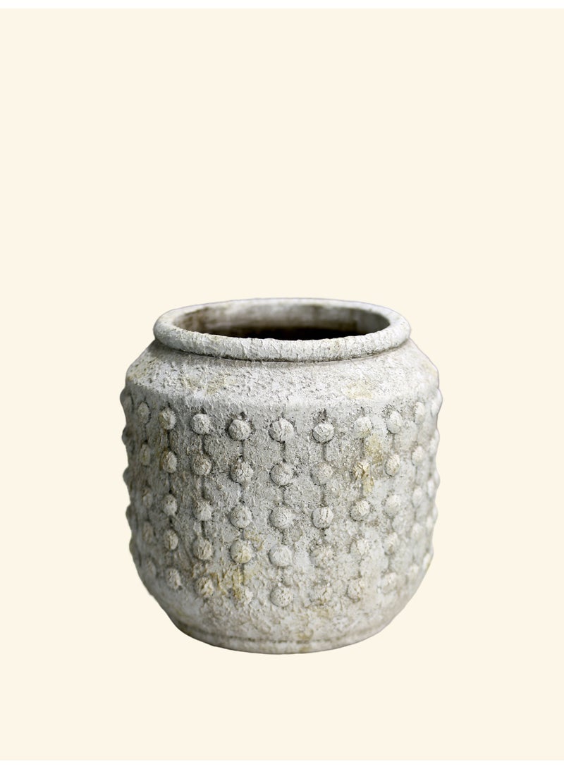 أصيص نباتات أسمنتي عصري (30×30 سم) – أصيص ديكور بملمس بارز للاستخدام الداخلي والخارجي - Image 3