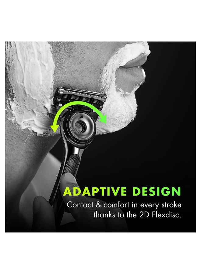 Gillette شفرة حلاقة للرجال من لابز مع شريط تقشير، مجموعة حلاقة للرجال، تشمل 1 مقبض، 2 شفرات حلاقة احتياطية، 1 قاعدة مغناطيسية فاخرة - Image 4