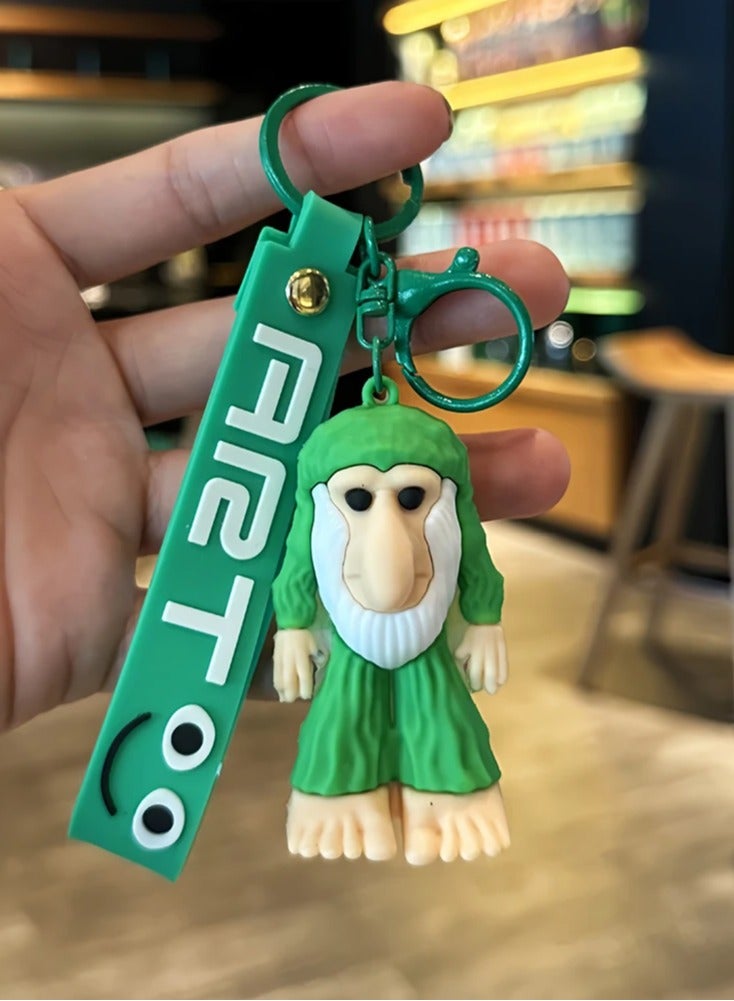 ART 1pc Tong Tong Tong Sahour Keychain Novelty Key Chain Cute Design Durable Key Chain Keyring Suitable for Bags - Image 1