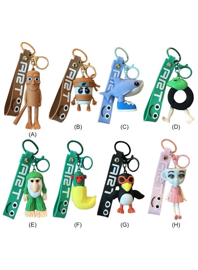 ART 1pc Tong Tong Tong Sahour Keychain Novelty Key Chain Cute Design Durable Key Chain Keyring Suitable for Bags - Image 2