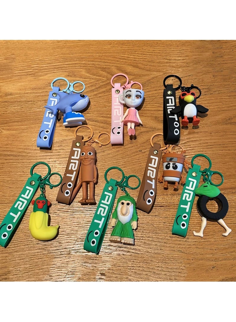 ART 1pc Tong Tong Tong Sahour Keychain Novelty Key Chain Cute Design Durable Key Chain Keyring Suitable for Bags - Image 3