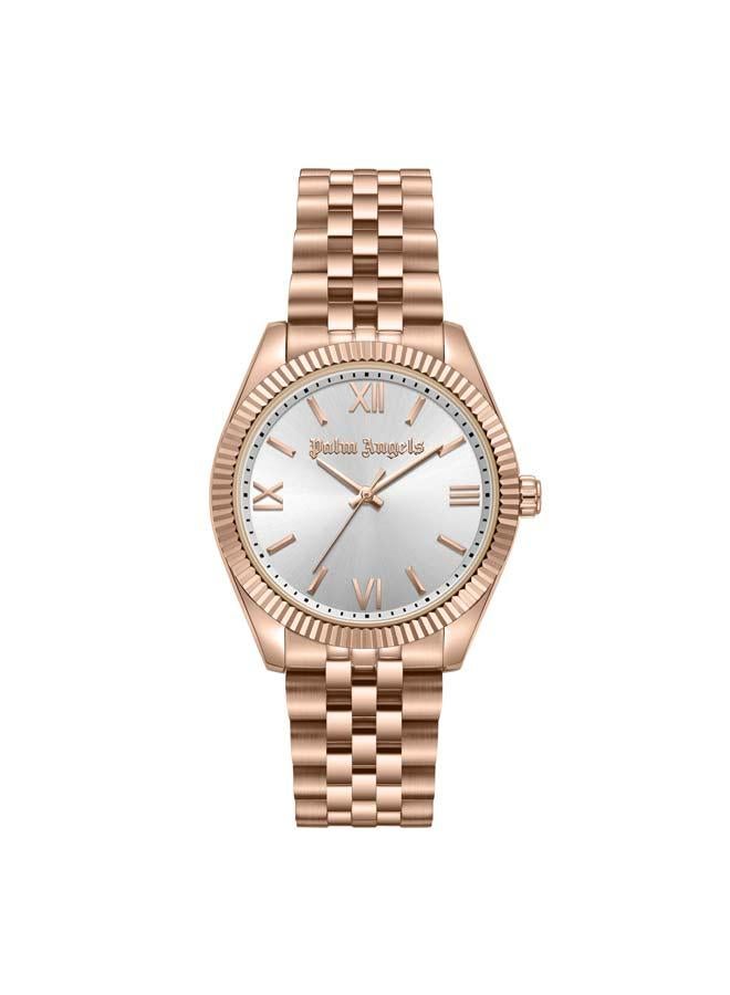 Palm Angels Pioniere Silver Dial Rose Gold Stainless Steel Bracelet Analog Watch for Women, 36mm - Image 1