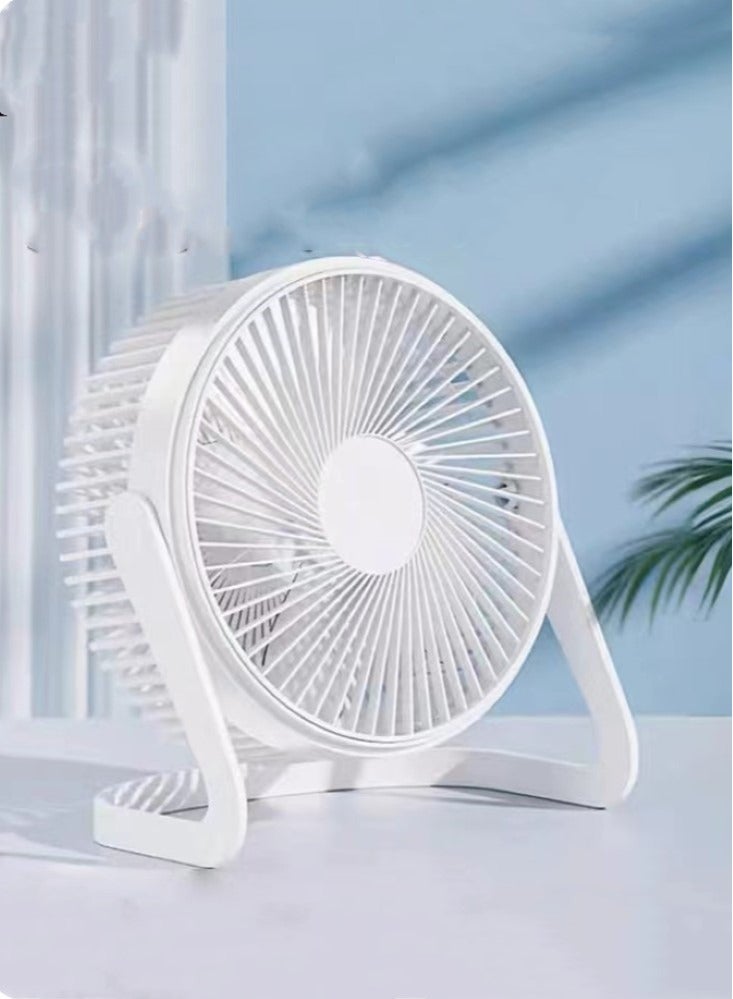 Kutis 1-Piece Vertical Rechargeable Fan With 2 Speed Settings ABS White 20x19 cm - Image 1