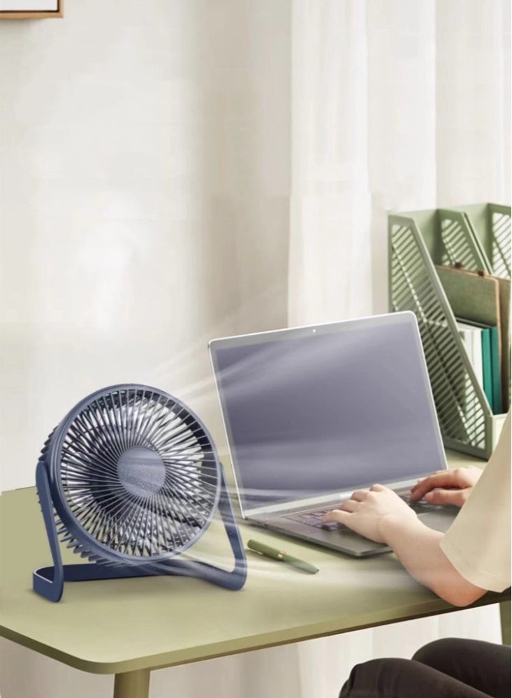 Kutis 1-Piece Vertical Rechargeable Fan With 2 Speed Settings ABS White 20x19 cm - Image 5