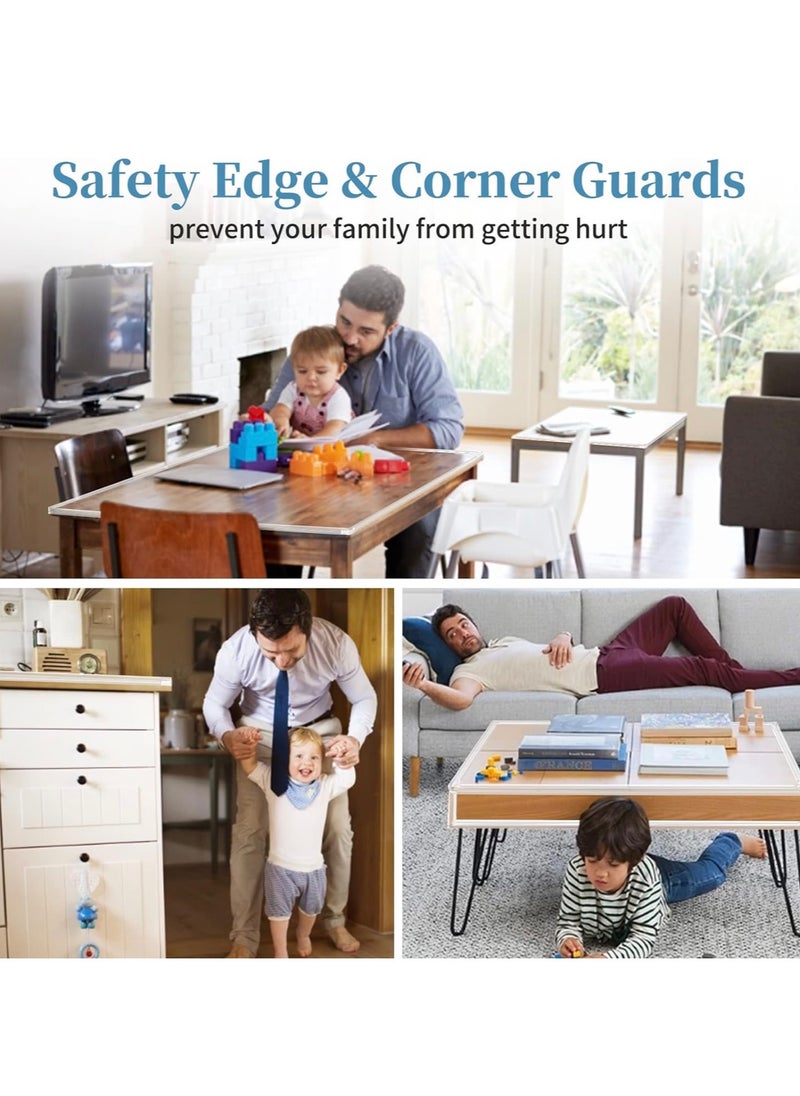 CleanWave - The Pure Effect Clear Edge Protector Strip (1pc, 100cm) – Baby Proofing Silicone Corner Guard for Tables, Cabinets, Cribs – Thick, Durable & Transparent with Strong Adhesive Tape – Child Safety Bumper  - Image 2