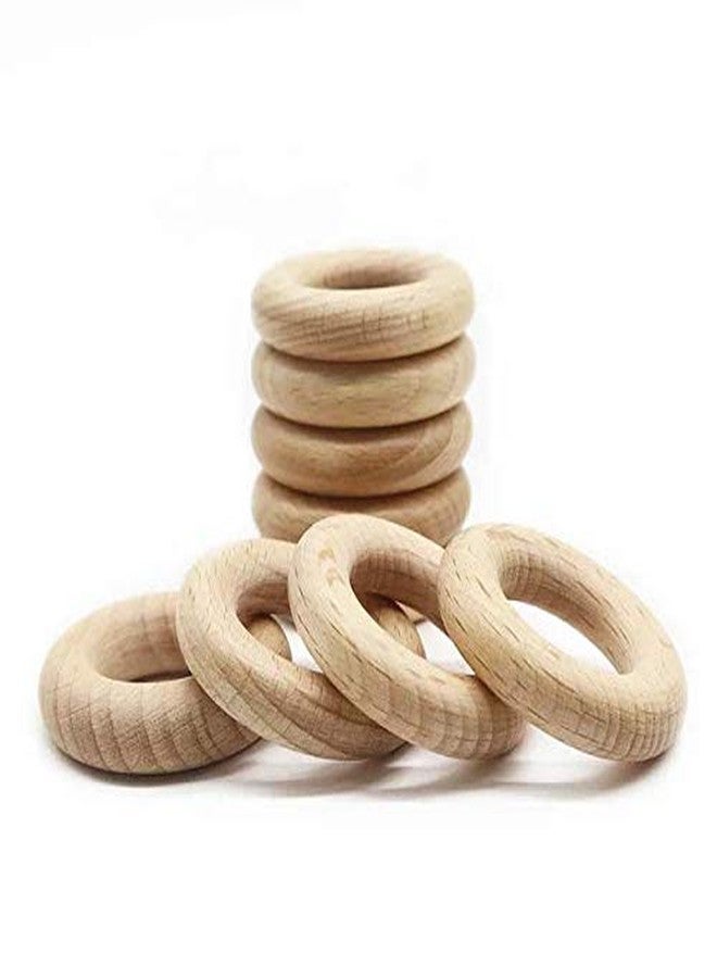 Cottoncube Round Wooden Rings 2.5 inches Set of 20 Rings-Macrame, DIY Art and Craft, Jhula, Toran, Bag, Bunting, Door Hanging, Wall Hanging (3 inches) - Image 3