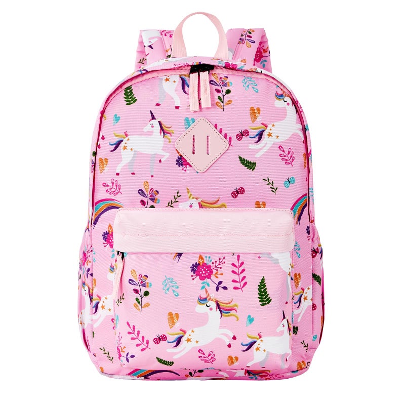 KK CRAFTS Preschool Backpack Kindergarten Little Kids Toddler Elementary School Backpacks for Boys and Girls with Chest Strap(15Inch, Pink Unicorn) - Image 1