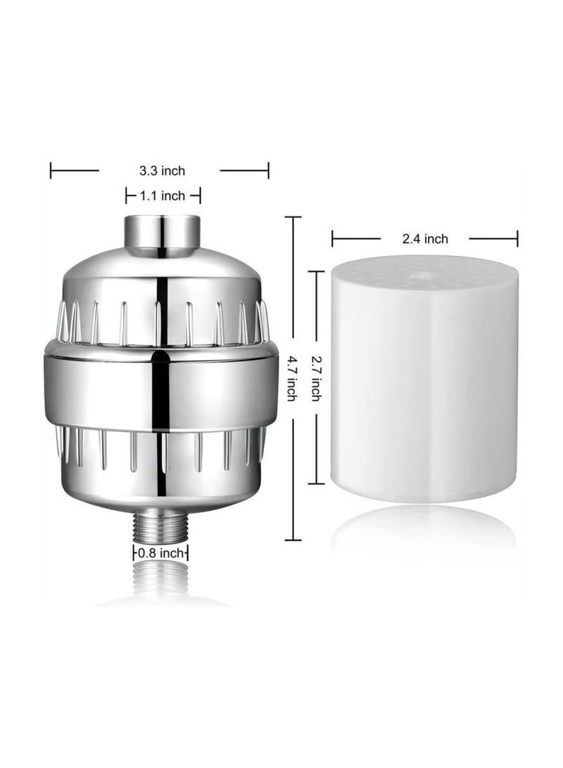 MIXDE Shower Filter, 25 Stage Shower Filter Water Softener, Shower Head Filter for Hard Water, with 3 Replaceable Filter Cartridges,Universal Replaceable Shower Head Water Purifier to Remove Chlorine - Image 2