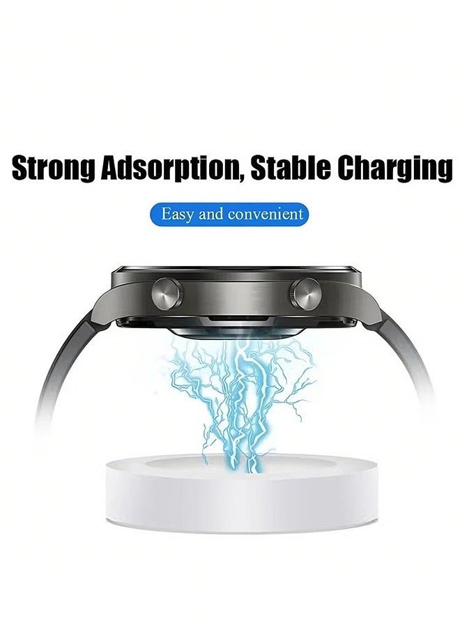 Happy D Huawei Watch GT5 GT4 GT3 GT2 GT5 Pro GT4 Pro GT3 Pro GT2 Pro Portable Smartwatch Charging Dock with Cable, USB Magnetic Fast Charging, White - Image 3